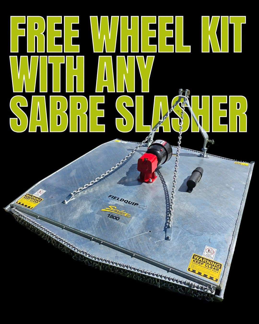 Free wheel kit promotion with any Sabre Slasher purchased